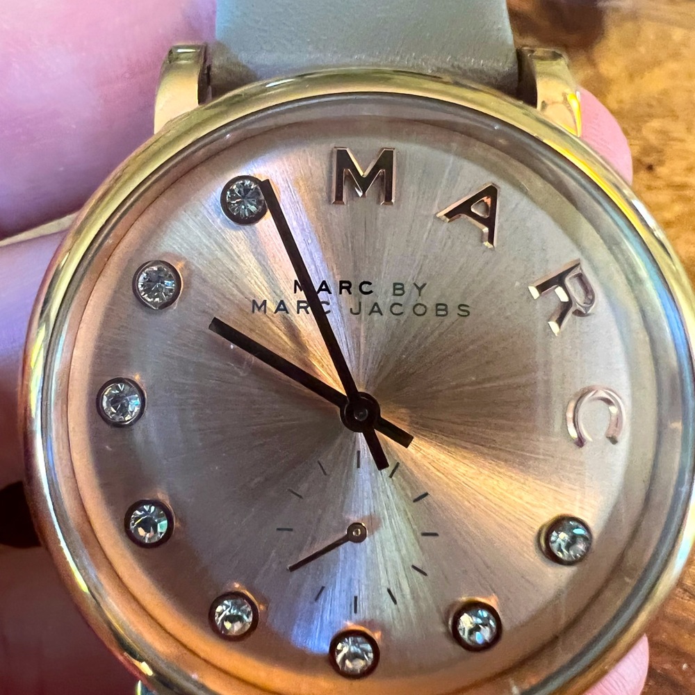 Marc By Marc Jacobs Rose Gold Watch with grey band